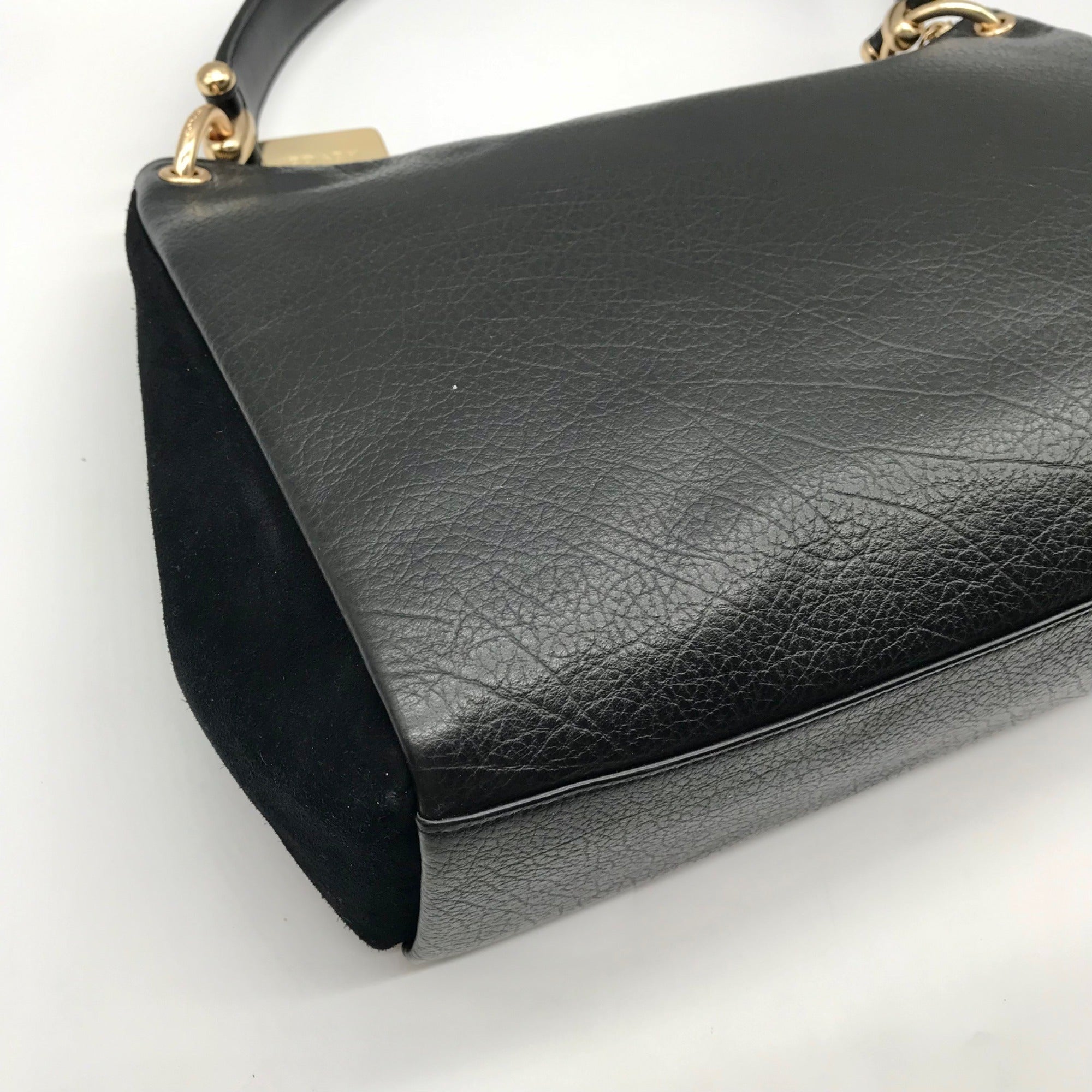 Coach Black Pebbled Leather Mia Shoulder Bag F76921