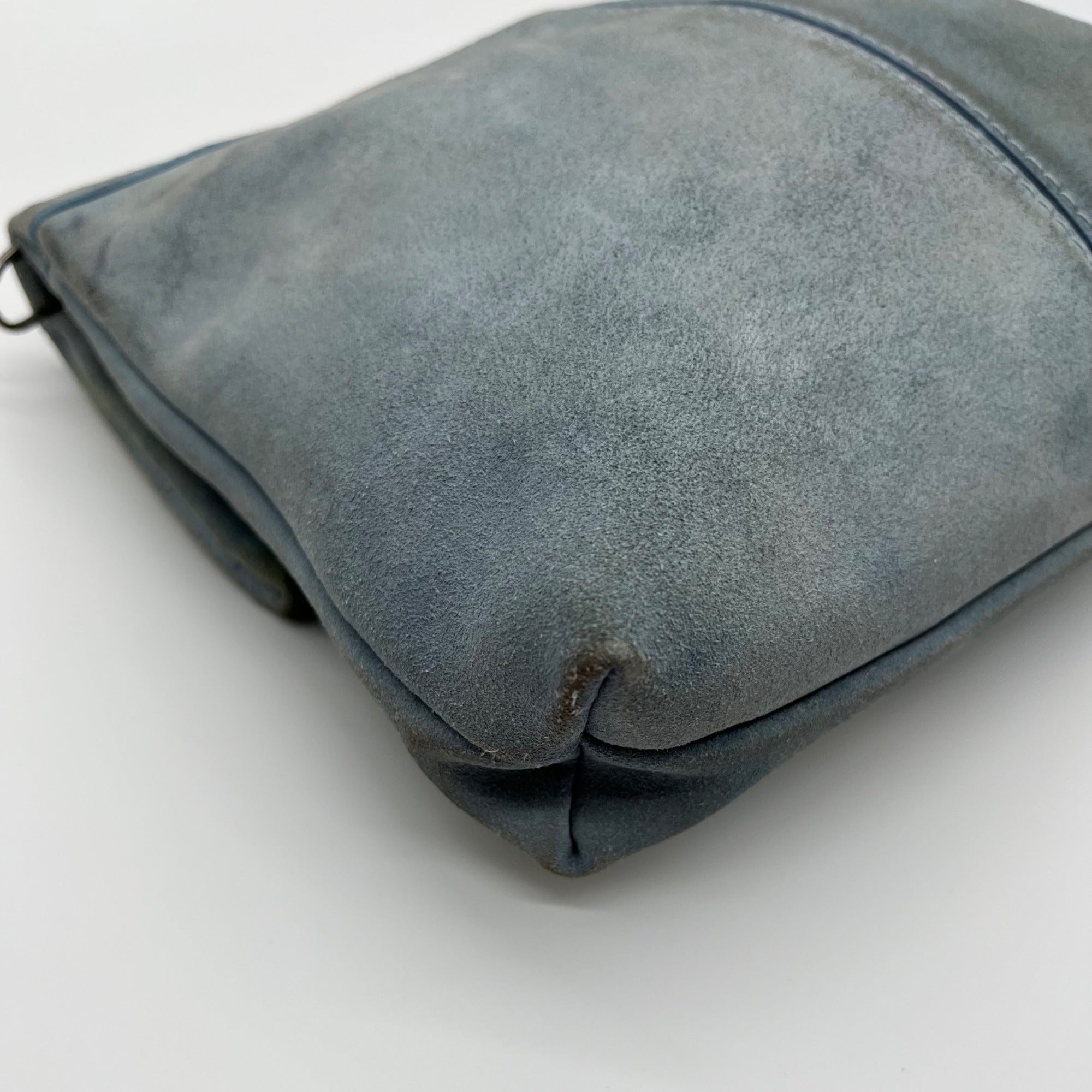 Hammitt Baby Blue Suede Fold Over Medium VIP Crossbody Bag