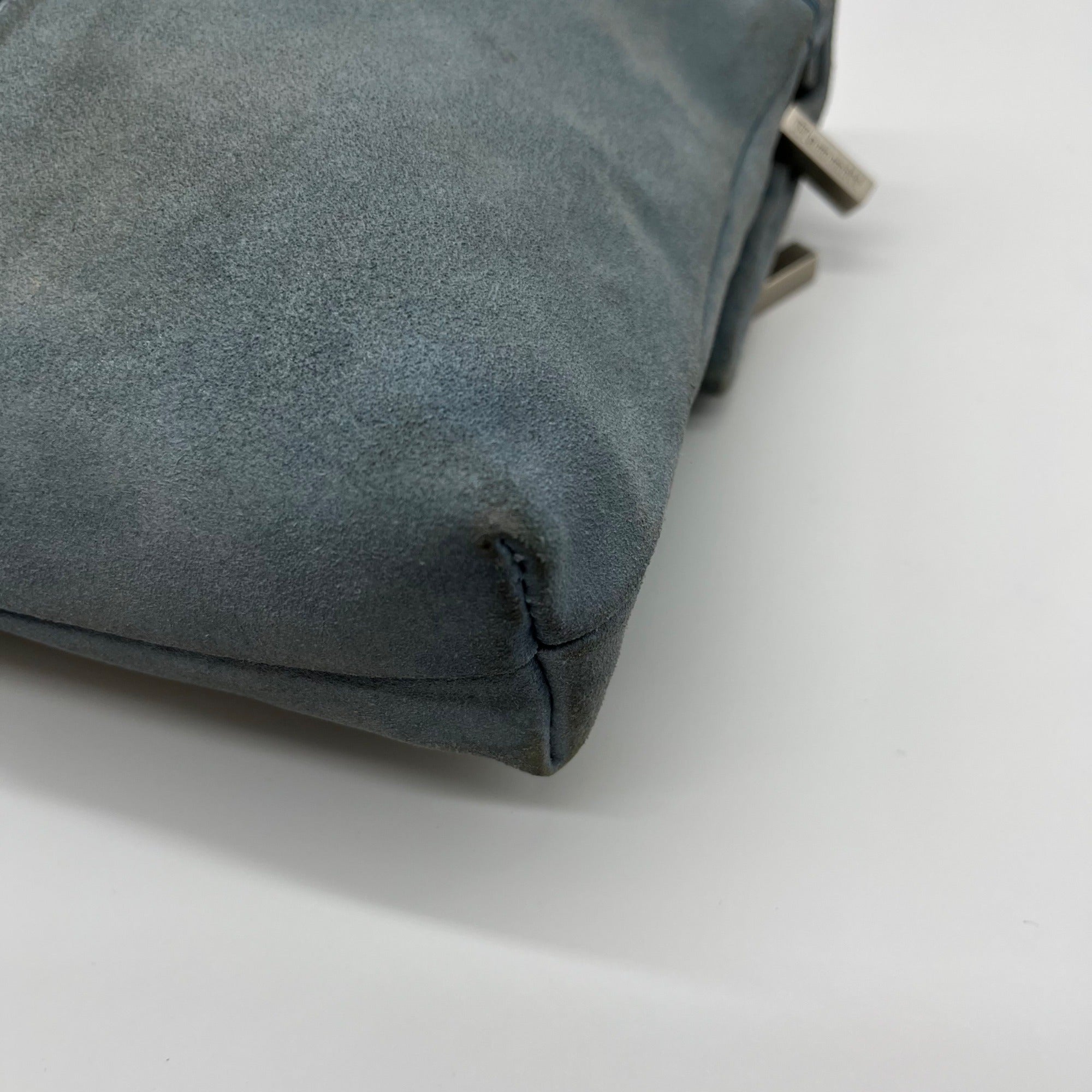 Hammitt Baby Blue Suede Fold Over Medium VIP Crossbody Bag