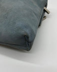 Hammitt Baby Blue Suede Fold Over Medium VIP Crossbody Bag