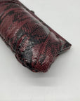 Kotur Pink And Black Snakeskin Clutch