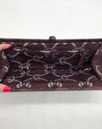 Kotur Pink And Black Snakeskin Clutch