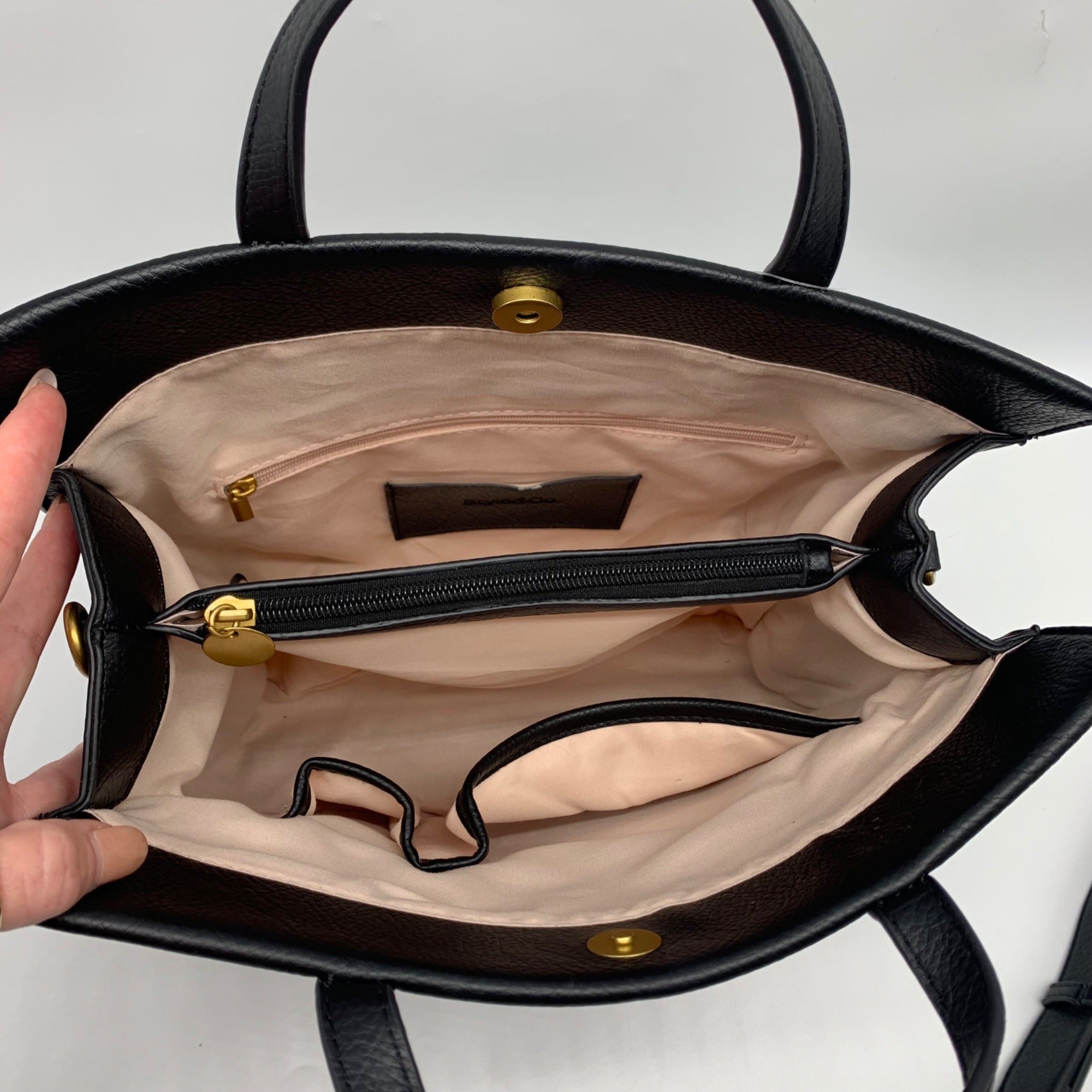 Style &amp; Co Black Medium Boxy Tote