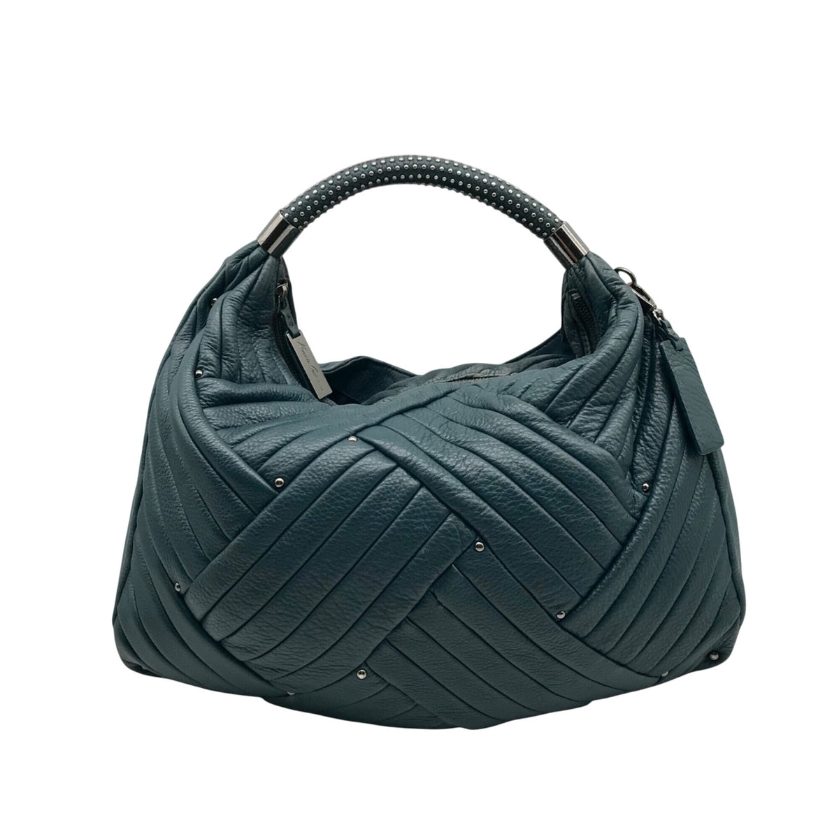 Kenneth Cole Blue Quilted Leather Hobo Bag