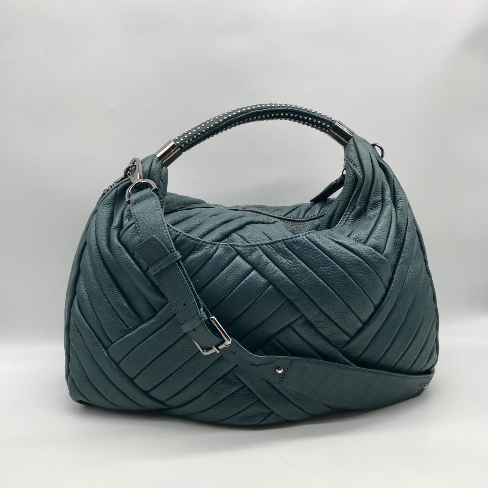 Kenneth Cole Blue Quilted Leather Hobo Bag