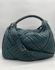 Kenneth Cole Blue Quilted Leather Hobo Bag