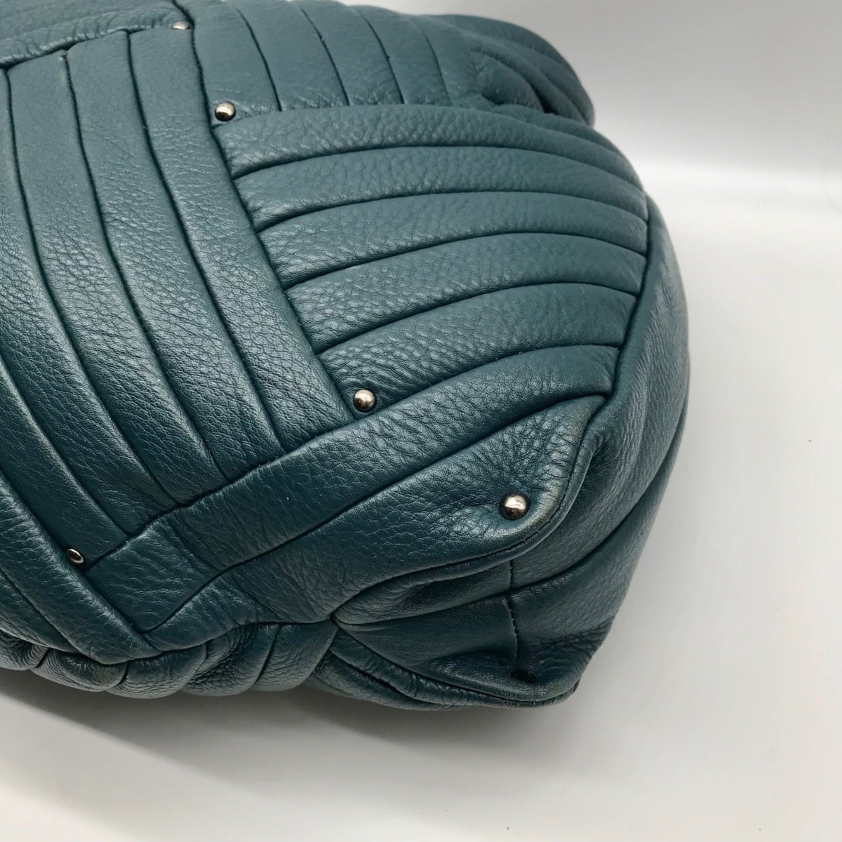 Kenneth Cole Blue Quilted Leather Hobo Bag
