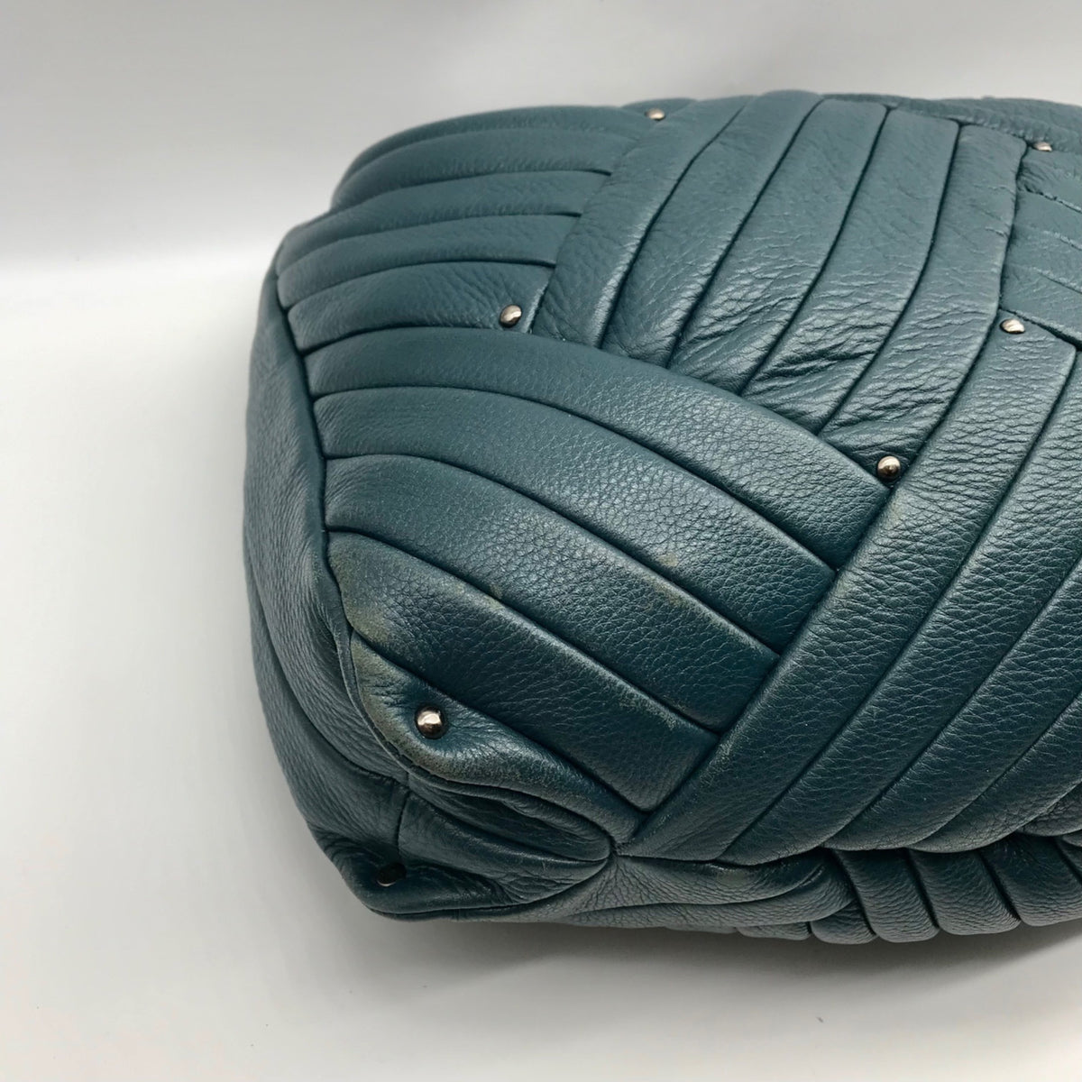 Kenneth Cole Blue Quilted Leather Hobo Bag