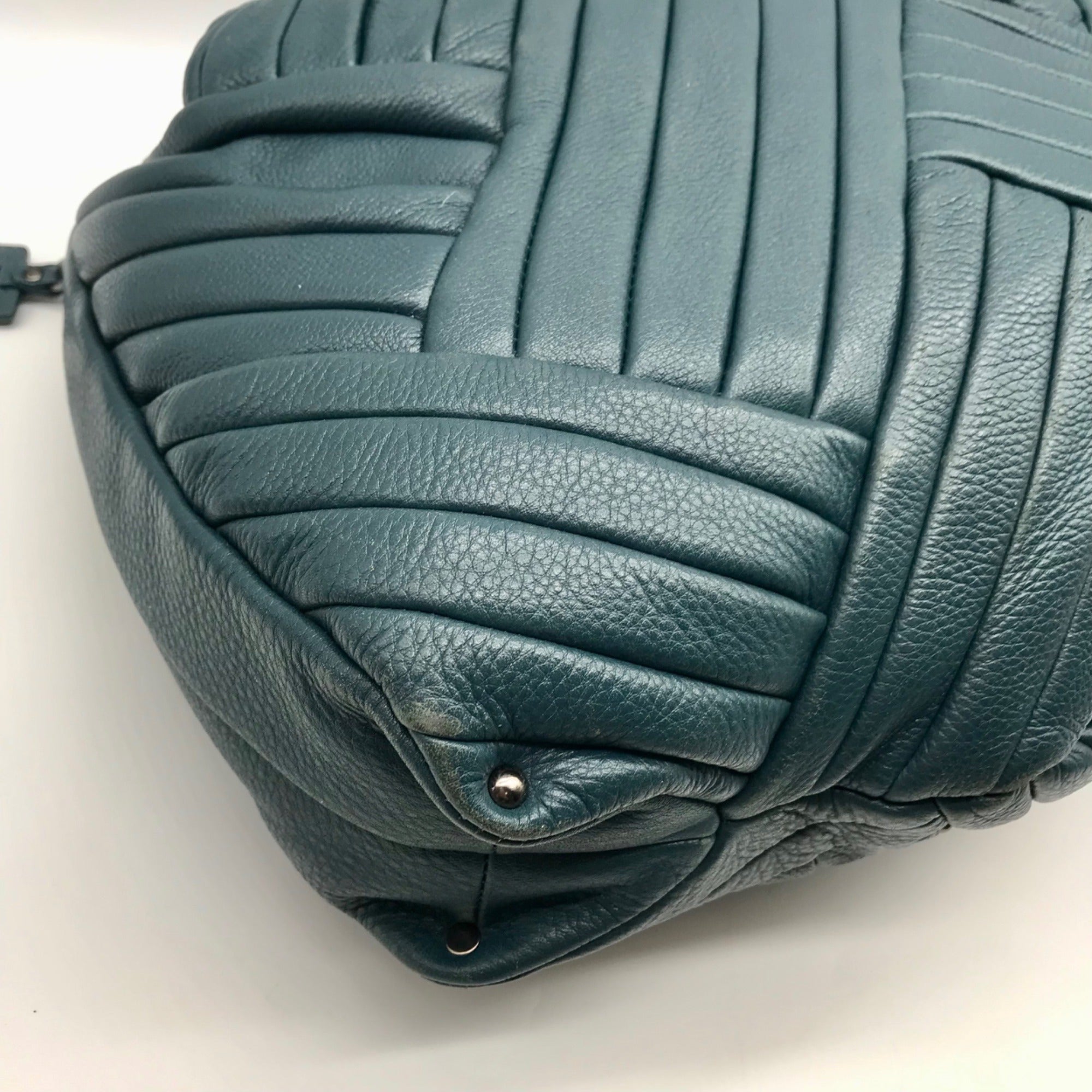 Kenneth Cole Blue Quilted Leather Hobo Bag