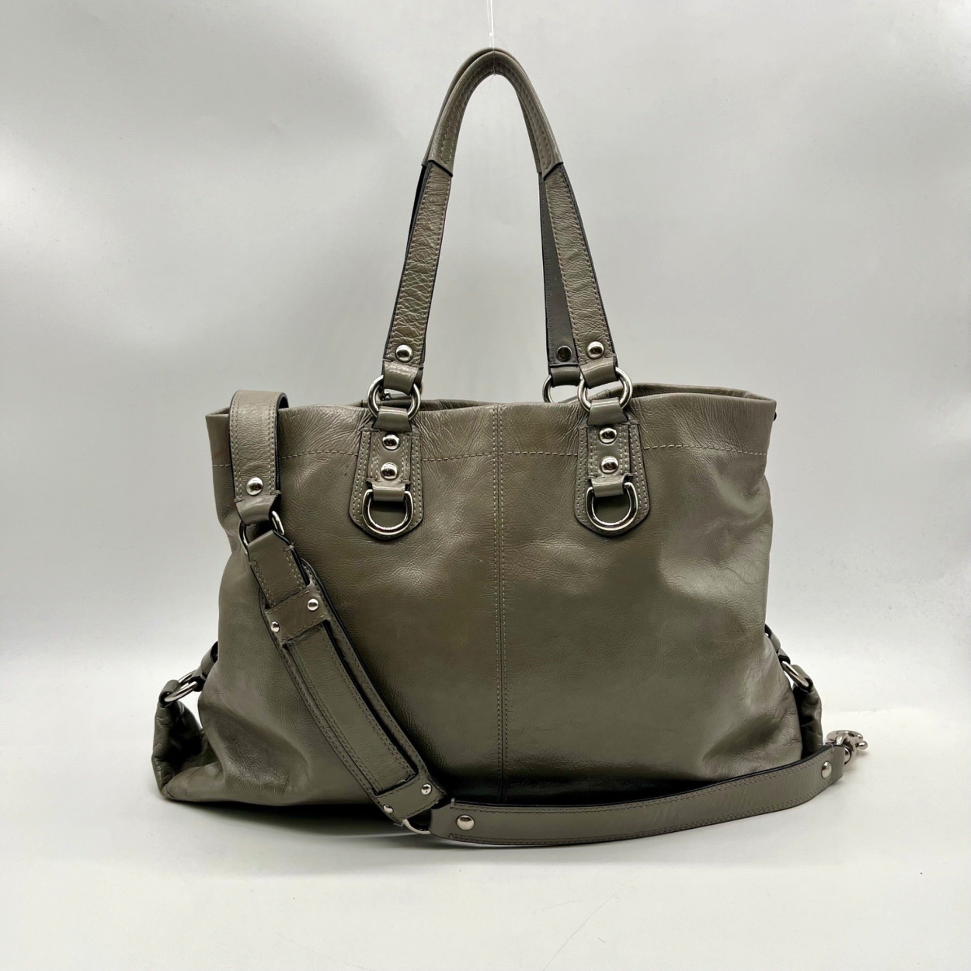 Coach Grey Ashley Ruched Shoulder Bag F15516