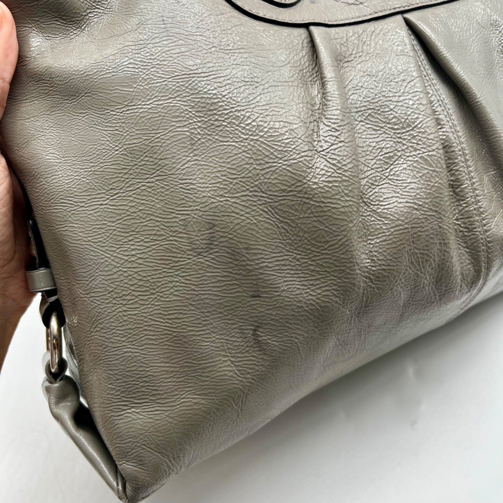 Coach Grey Ashley Ruched Shoulder Bag F15516