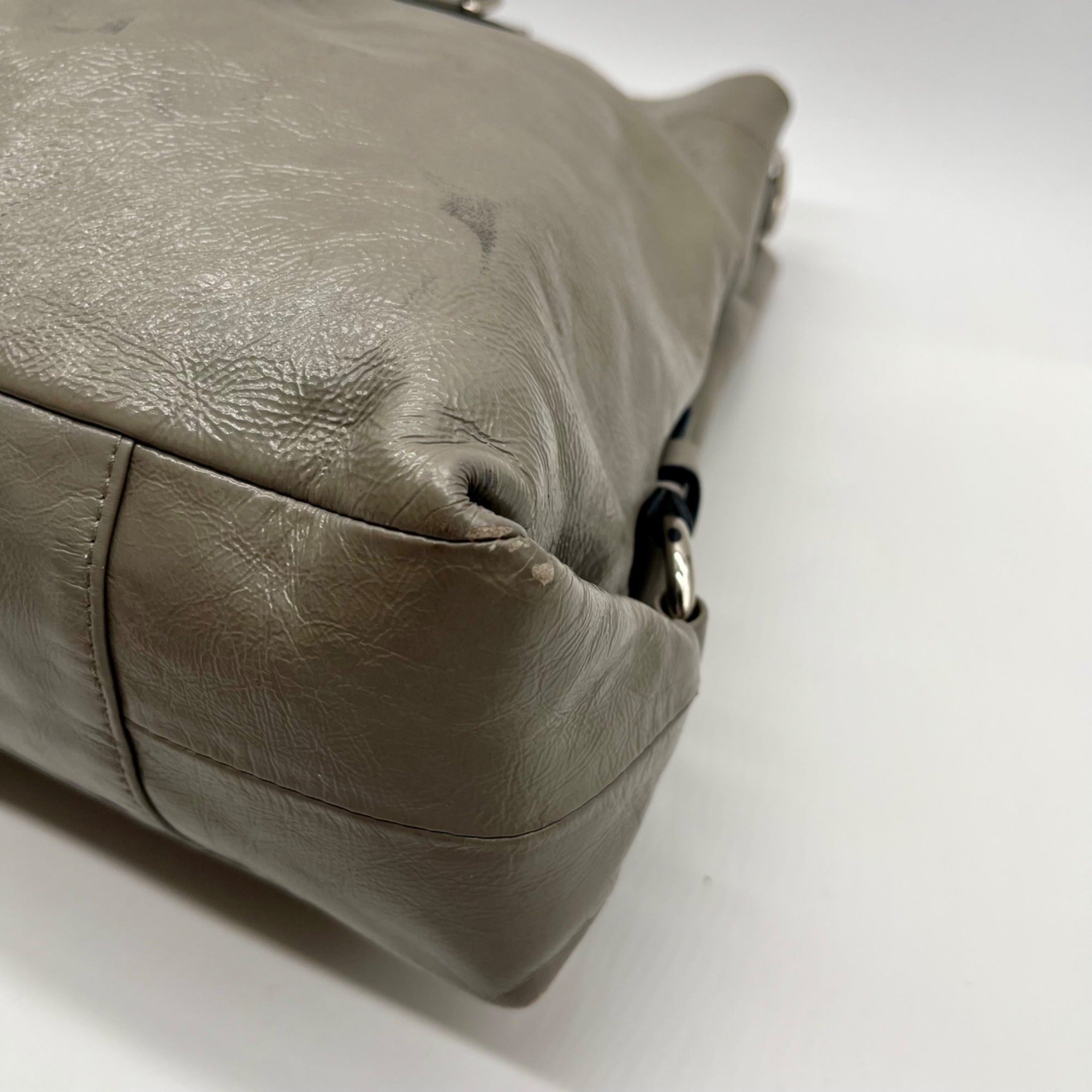Coach Grey Ashley Ruched Shoulder Bag F15516