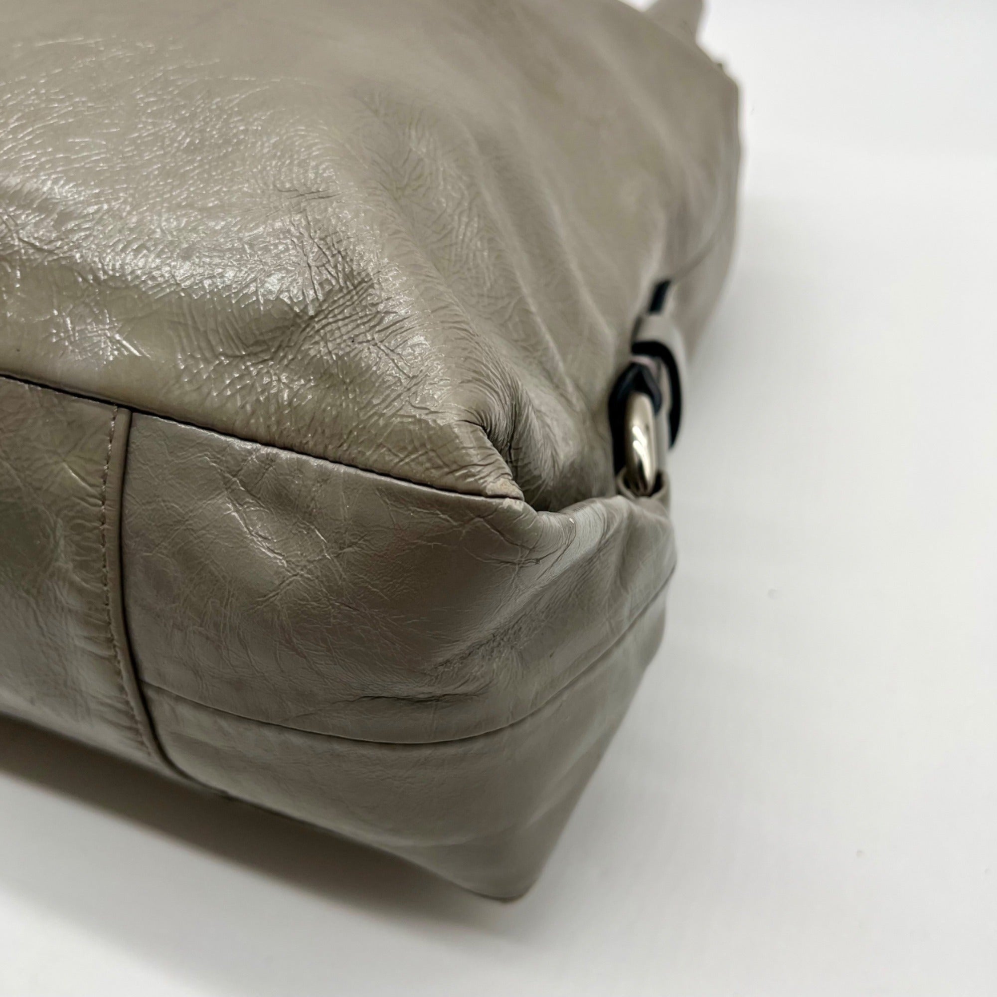 Coach Grey Ashley Ruched Shoulder Bag F15516