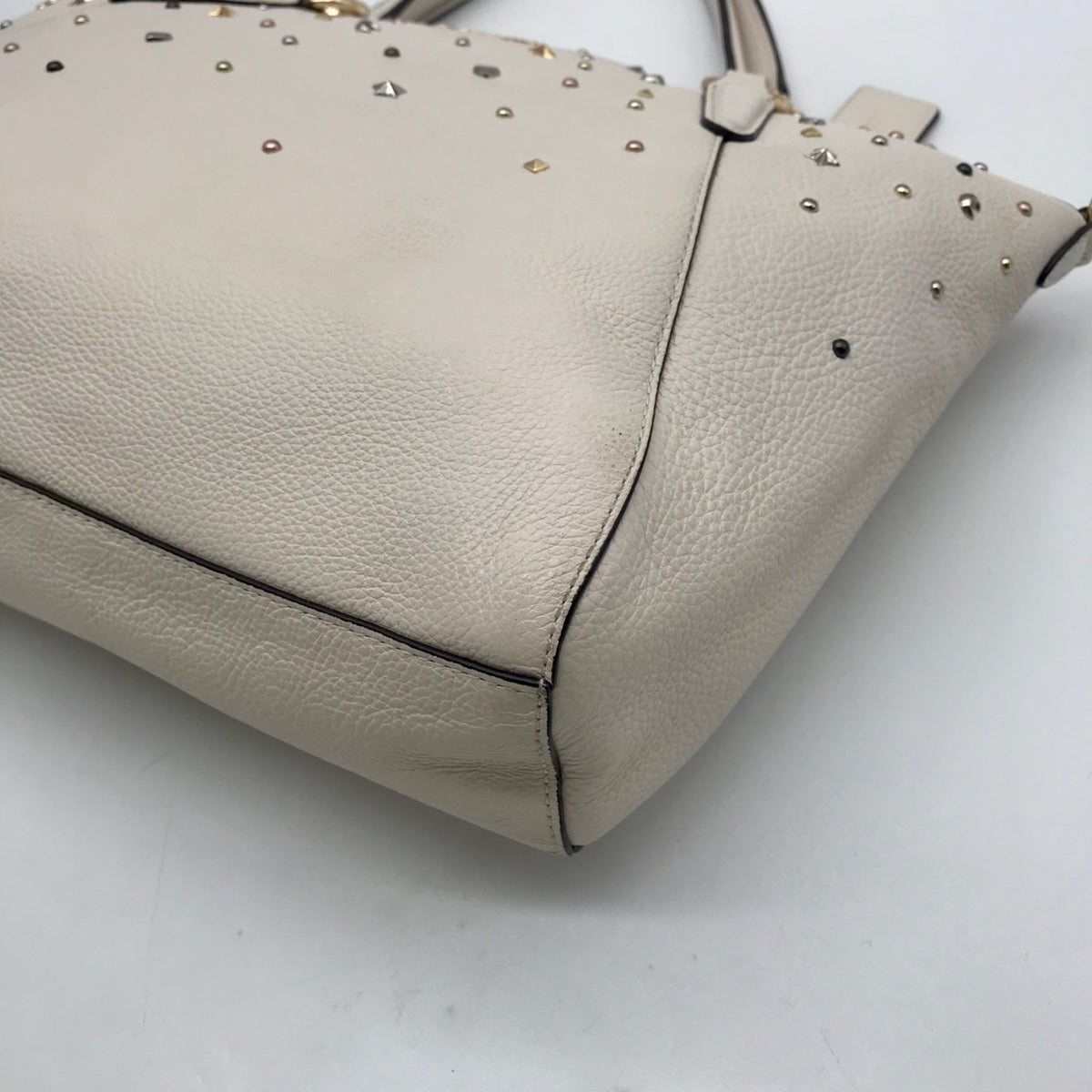 Coach Beige Stardust Studs Small Kelsey Satchel Bag F22312