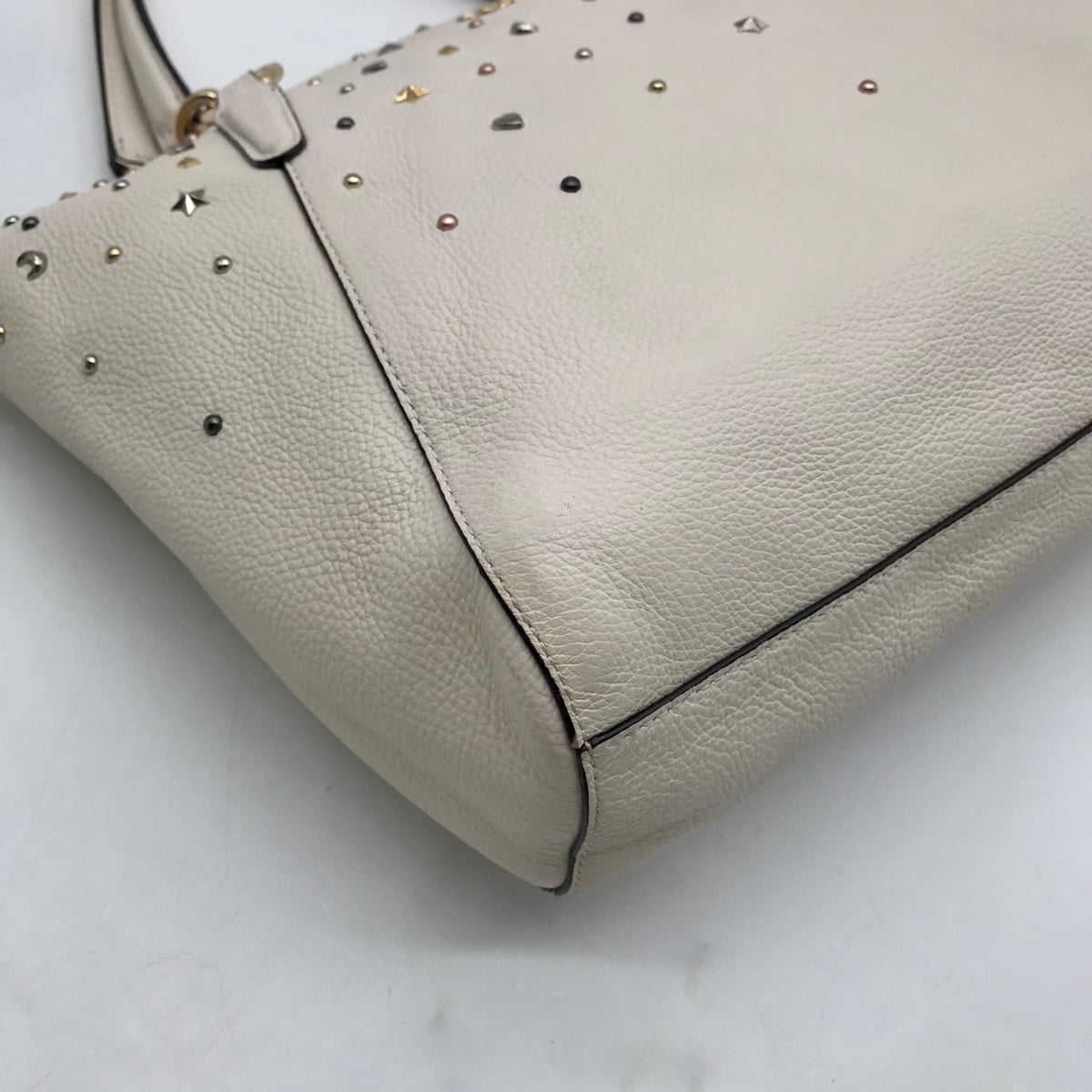 Coach Beige Stardust Studs Small Kelsey Satchel Bag F22312