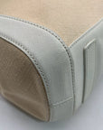 Antonio Melani Cream Canvas Satchel Bag