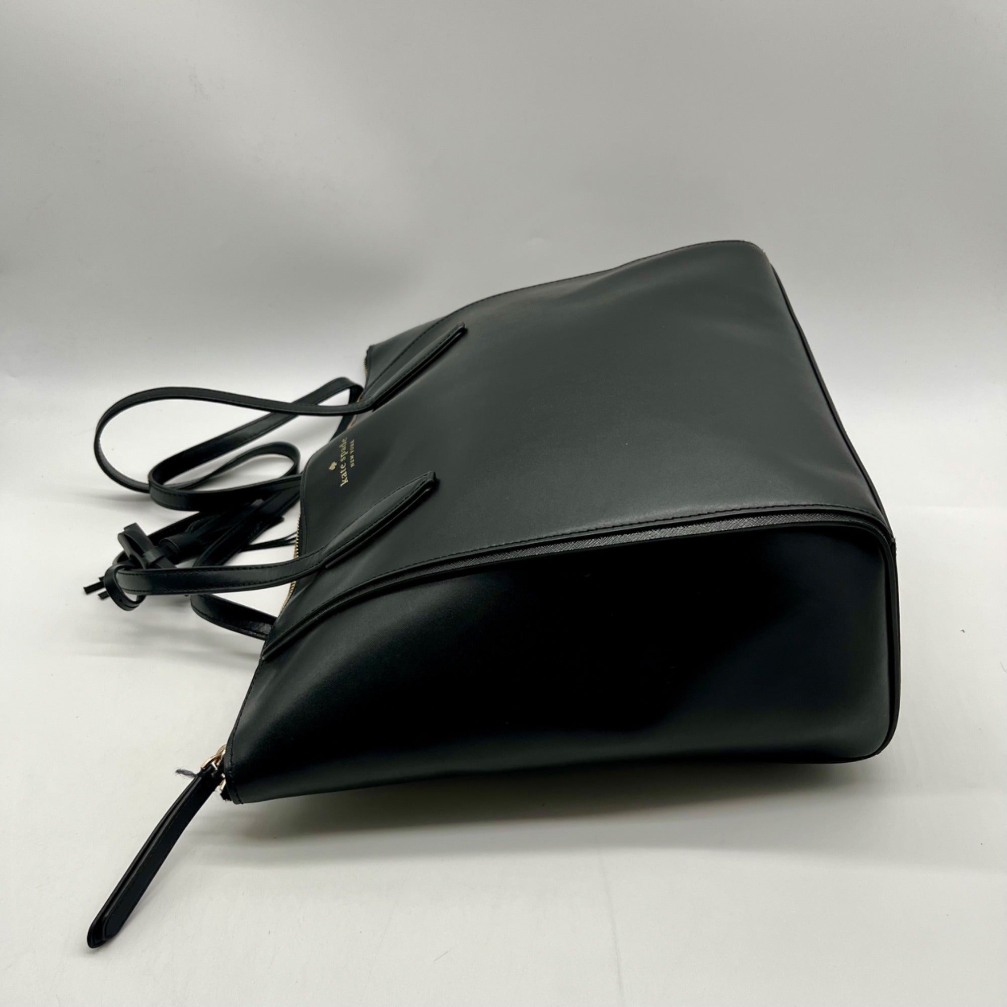 Kate Spade Black Smooth Leather Kali Large Tote Bag