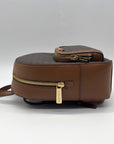 Michael Kors Brown Monogram Print Jaycee Mini Backpack