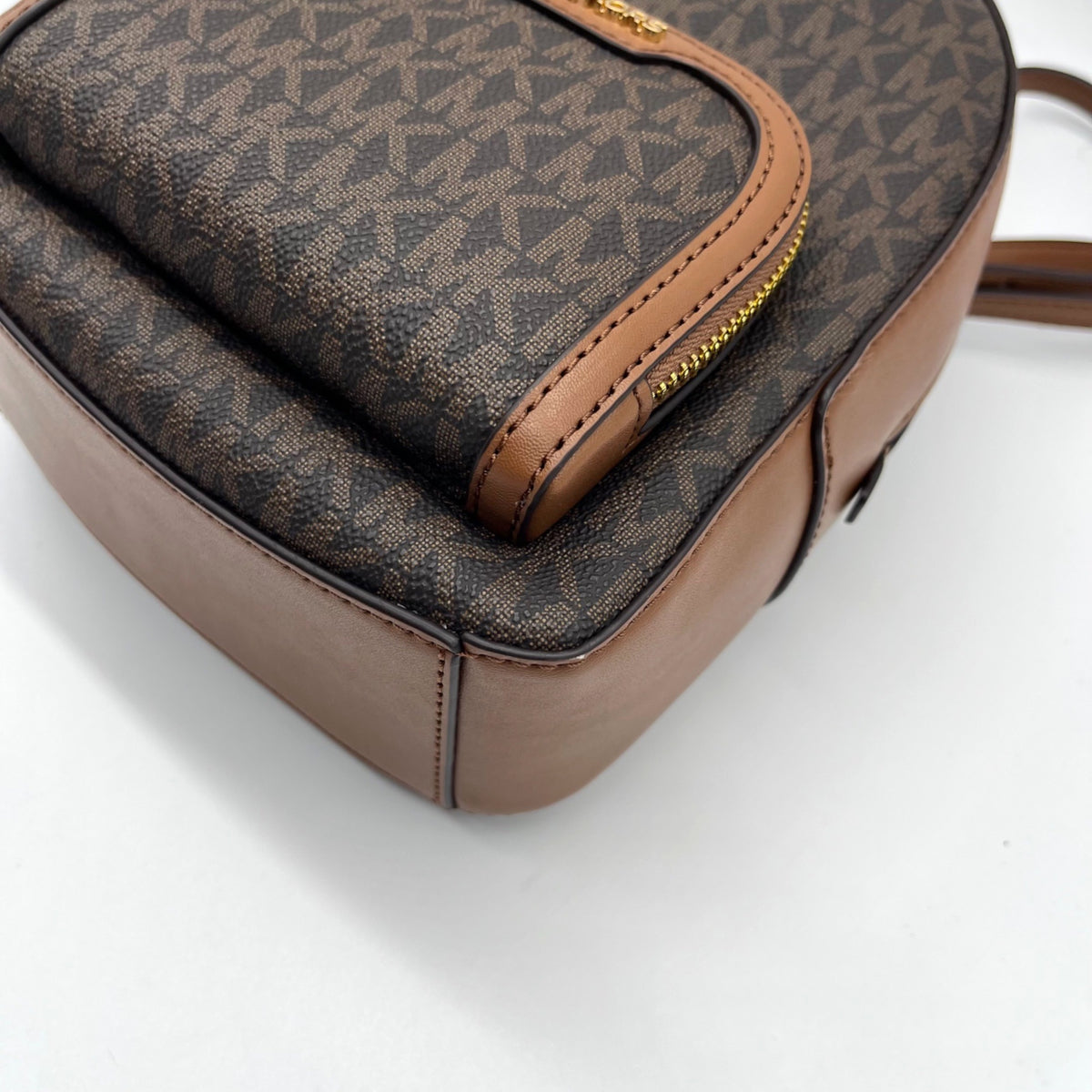 Michael Kors Brown Monogram Print Jaycee Mini Backpack