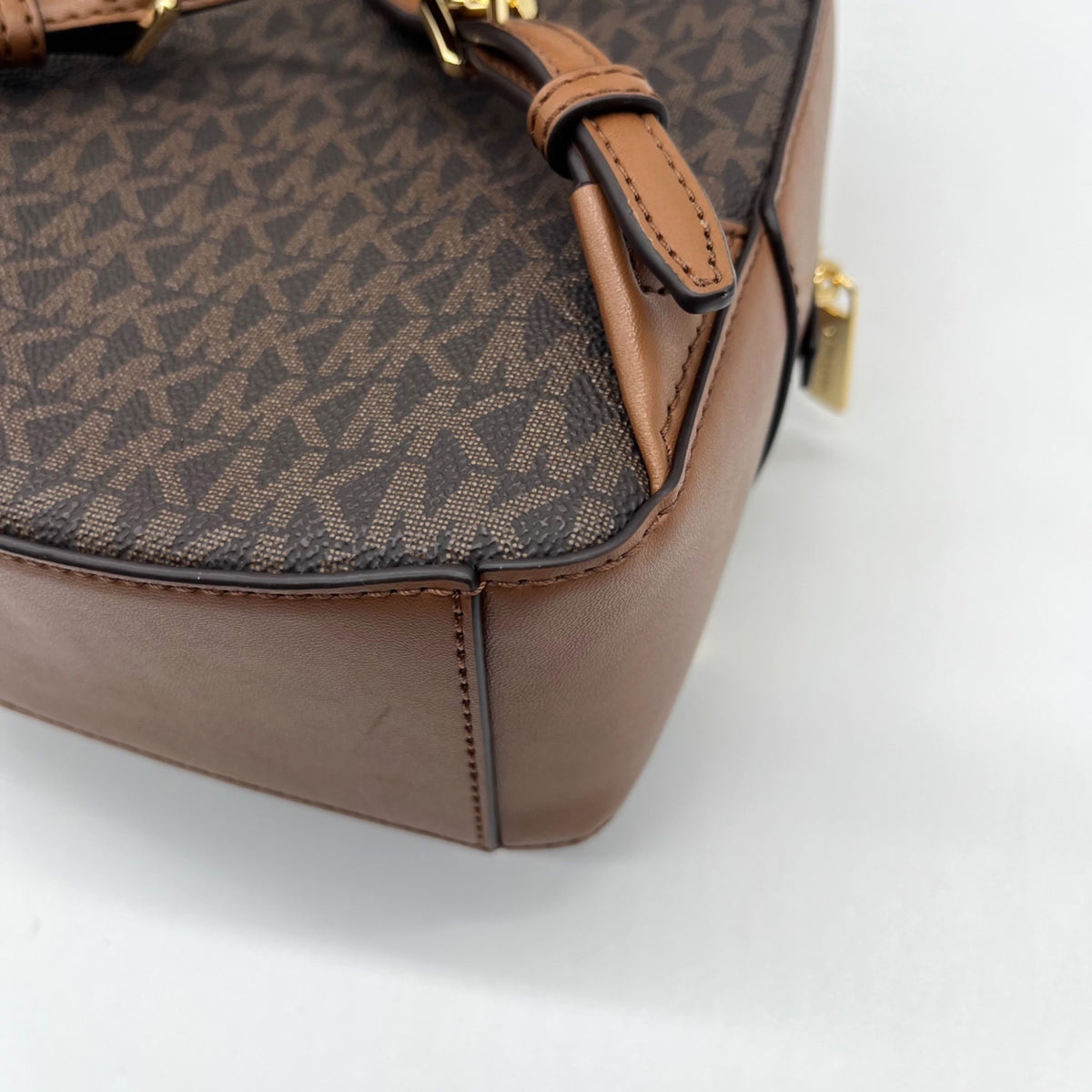 Michael Kors Brown Monogram Print Jaycee Mini Backpack