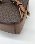 Michael Kors Brown Monogram Print Jaycee Mini Backpack