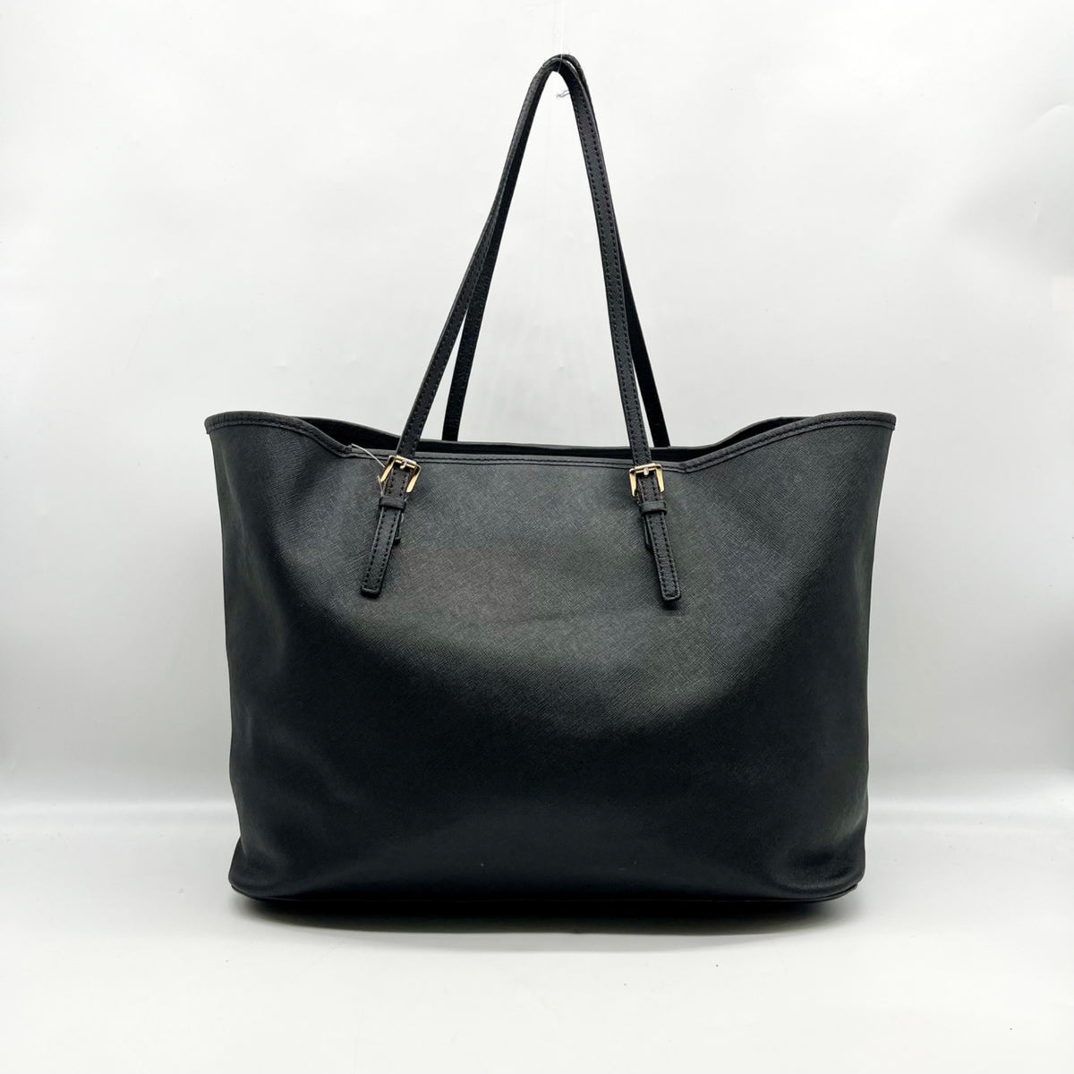 Michael Kors Black Saffiano Leather Jet Set Tote
