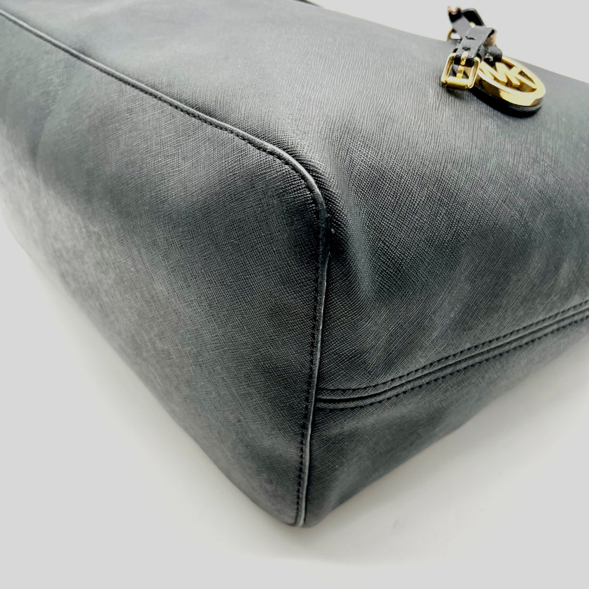 Michael Kors Black Saffiano Leather Jet Set Tote