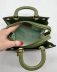Coach Olive Green Leather Rogue Top Handle Bag C6502