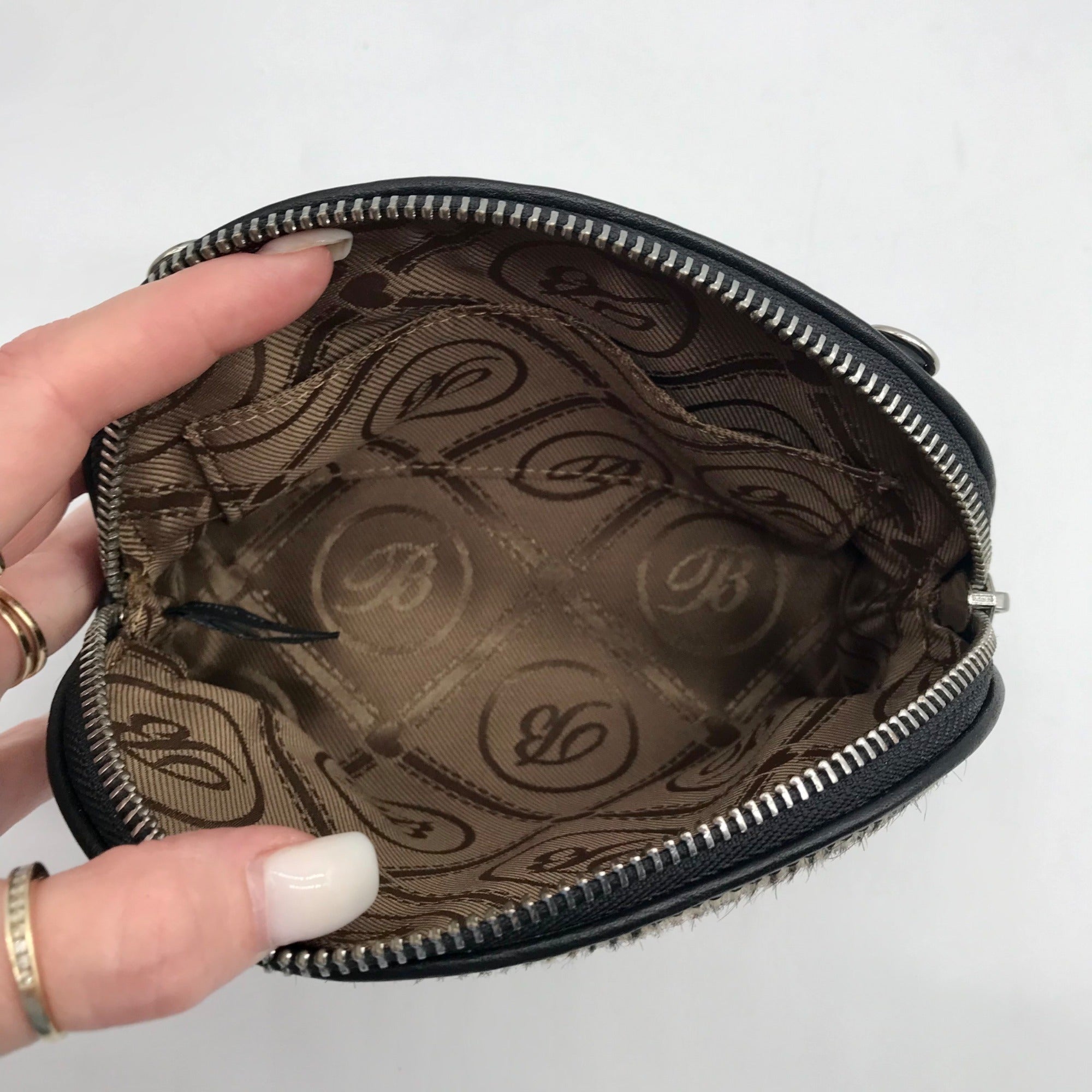 Brighton Brown Leopard Fur Convertible Crossbody