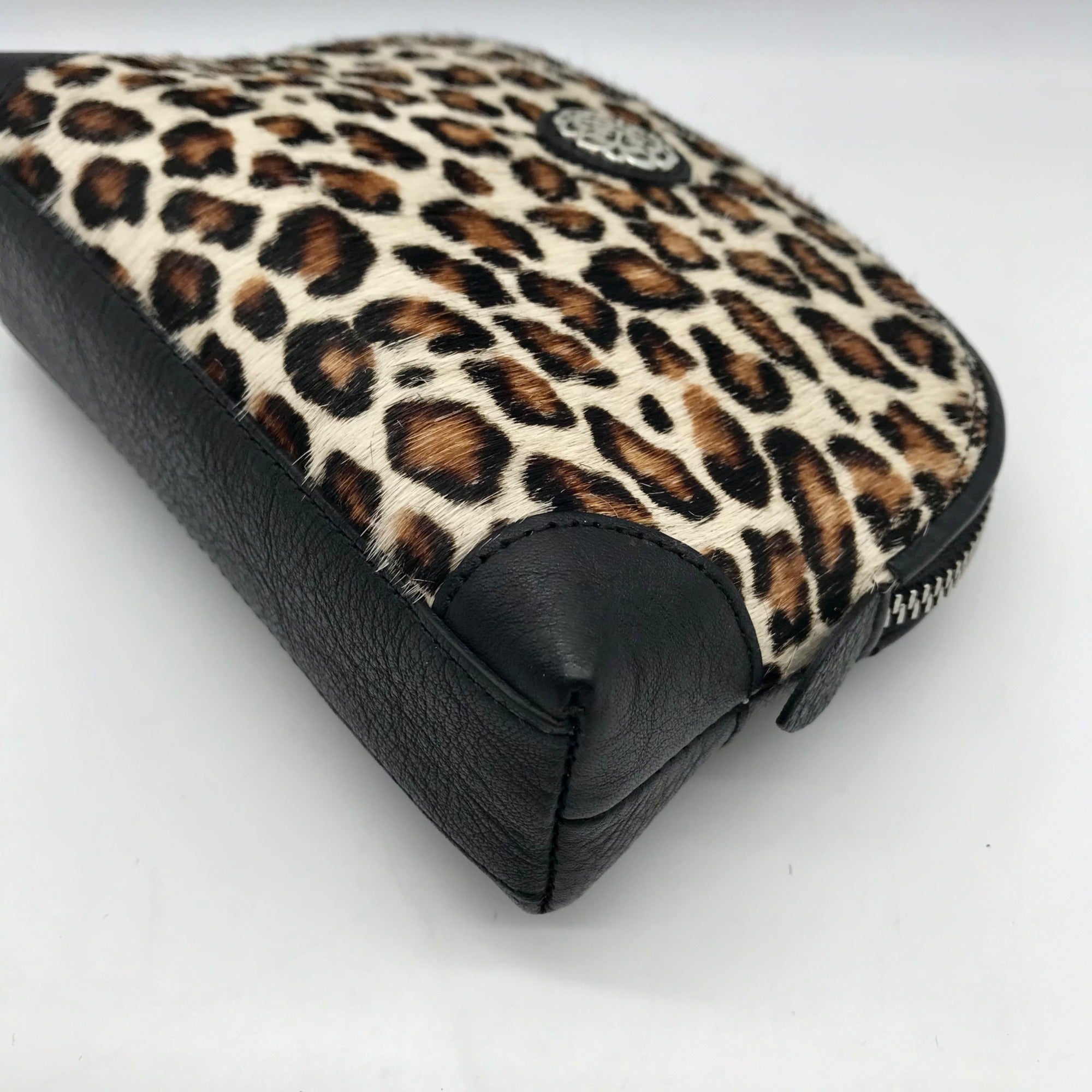 Brighton Brown Leopard Fur Convertible Crossbody