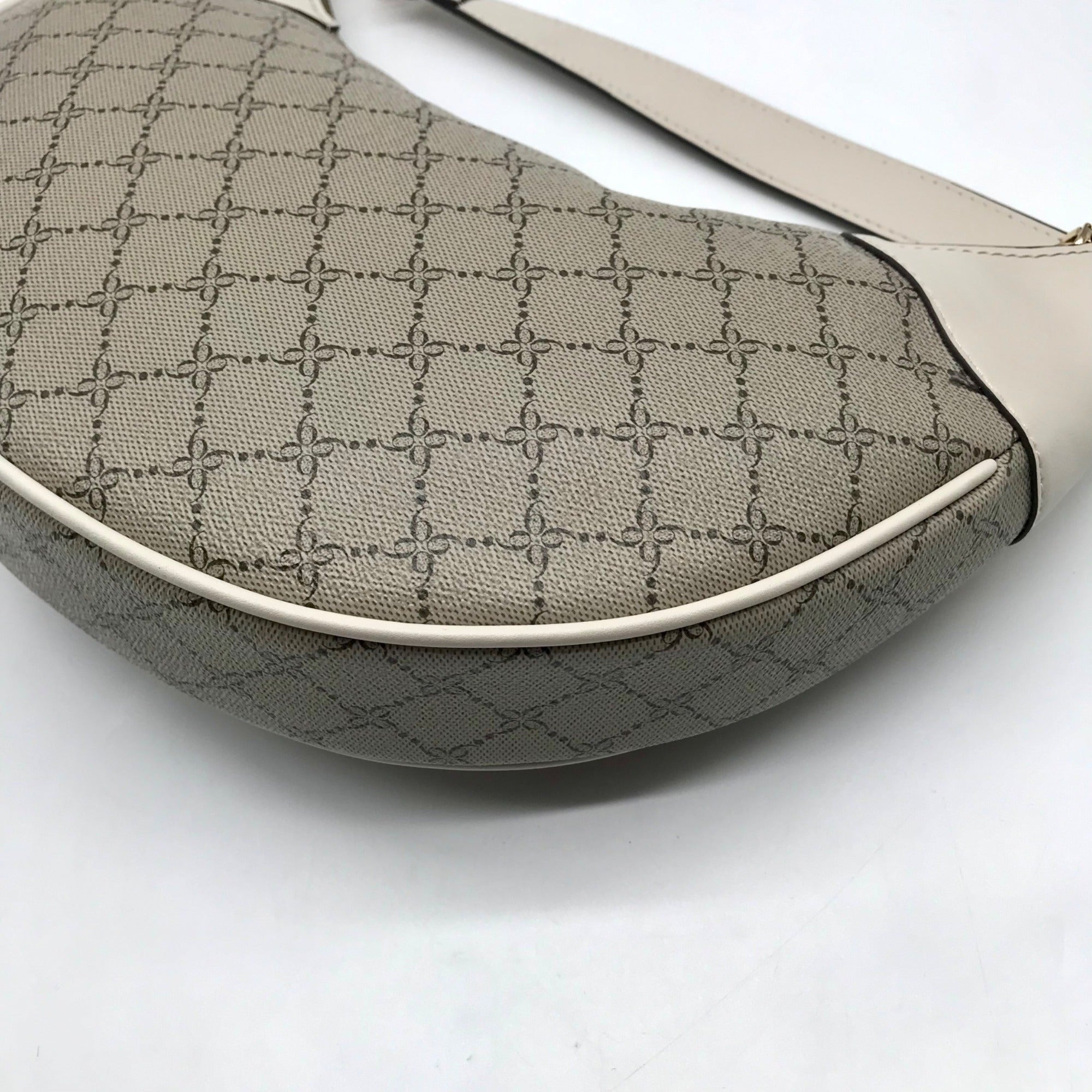 Nine West Beige Logo Milk Byron Hobo Bag