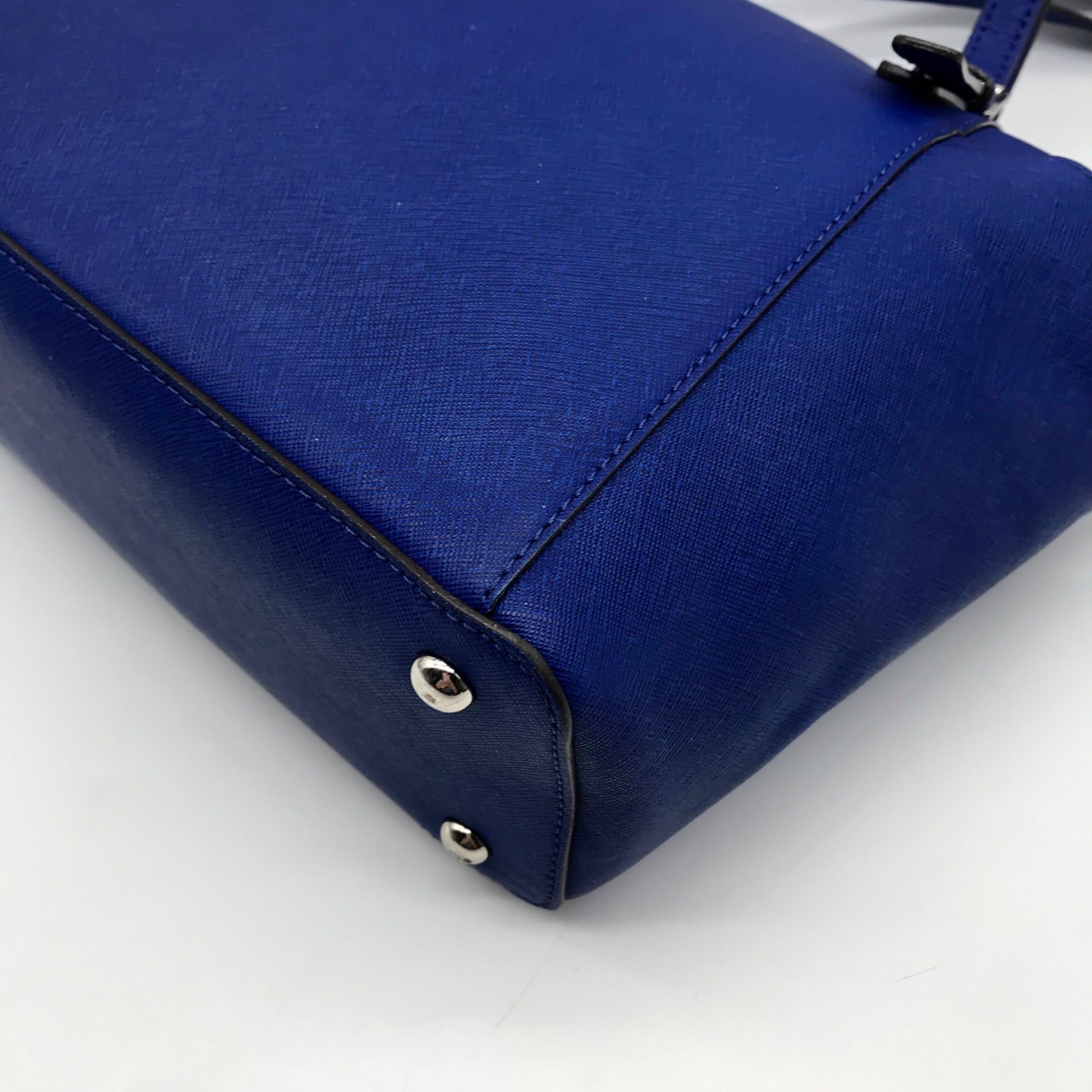 Michael Kors Royal Blue Saffiano Leather Jet Set Travel Tote Bag