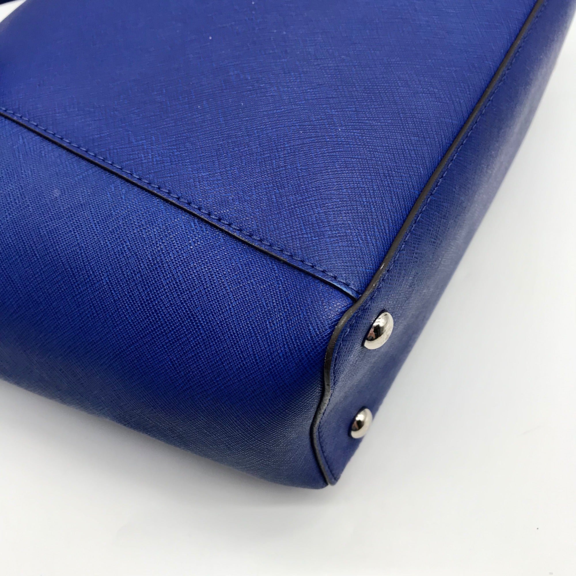 Michael Kors Royal Blue Saffiano Leather Jet Set Travel Tote Bag