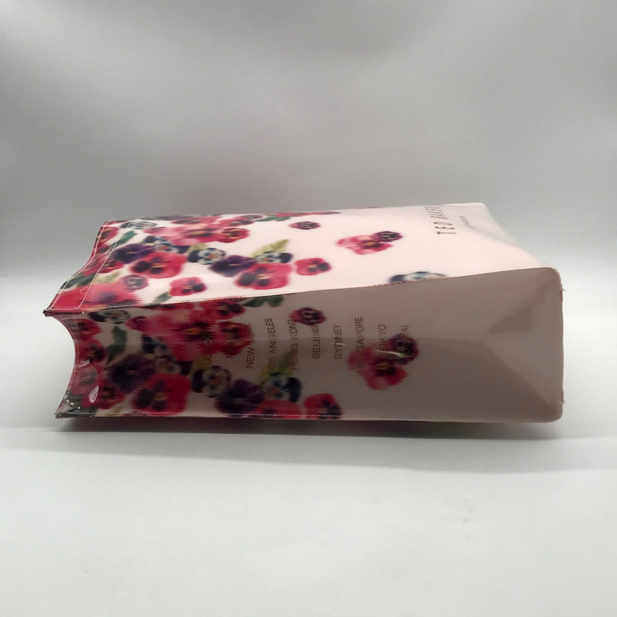 Ted Baker Pink Floral PVC Large Pansy Icon Tote Bag