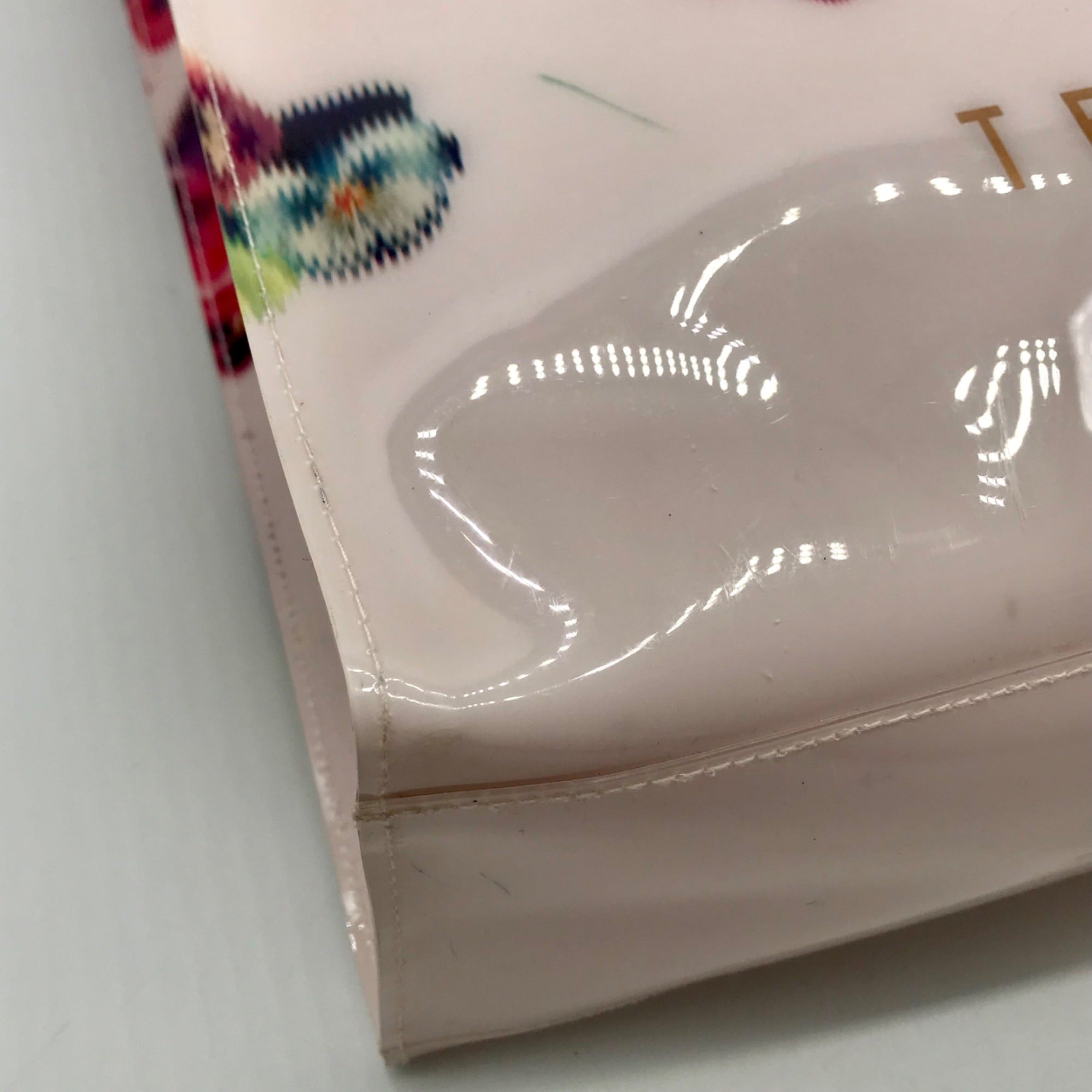 Ted Baker Pink Floral PVC Large Pansy Icon Tote Bag