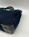 Dooney & Bourke Dark Blue Logo-Printed Canvas Tote Bag