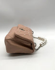 Badgley Mischka Nude Pink Quilted Faux Leather Crossbody Bag