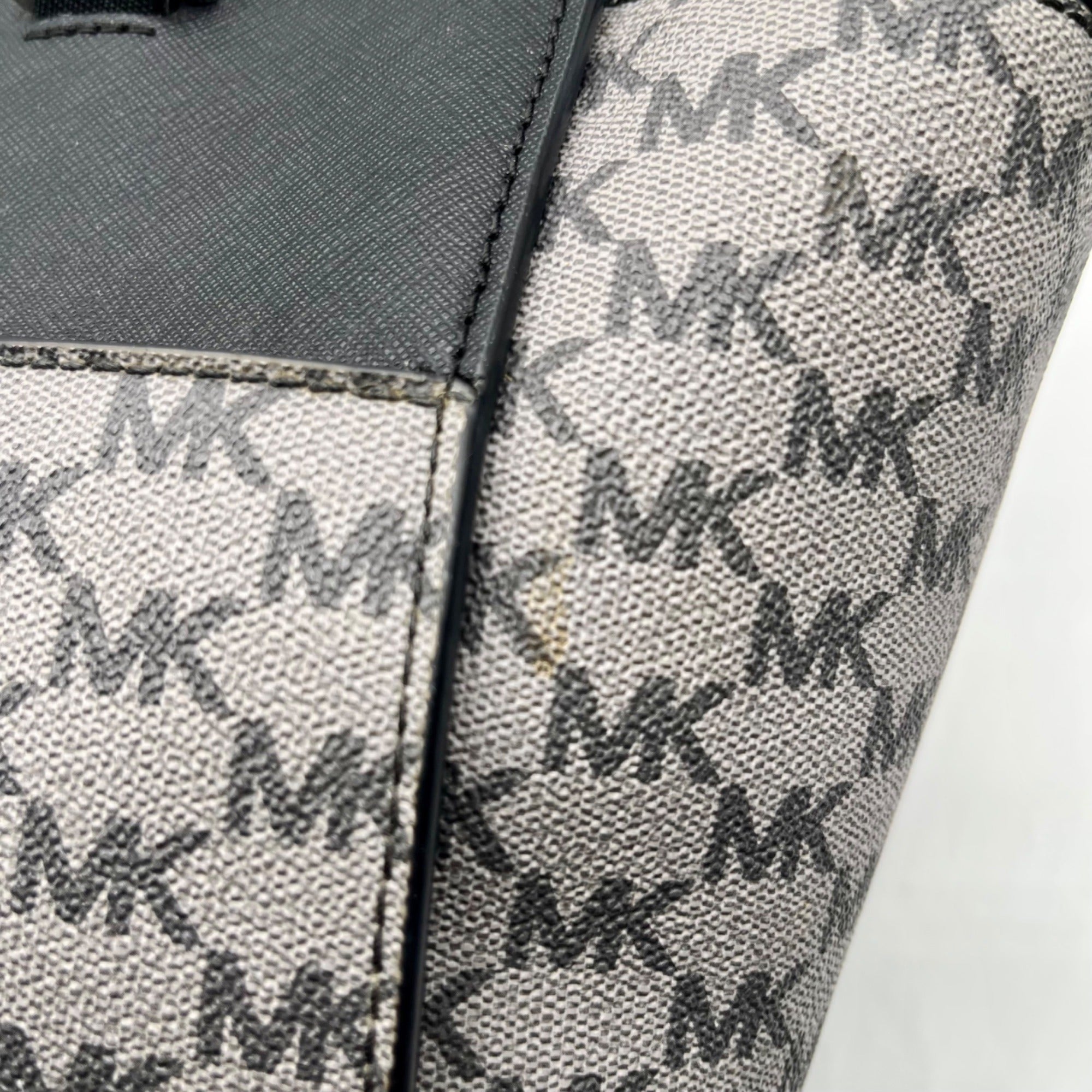 Michael Kors Grey Monogram Coated Canvas Satchel