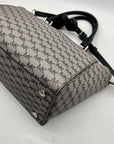 Michael Kors Grey Monogram Coated Canvas Satchel