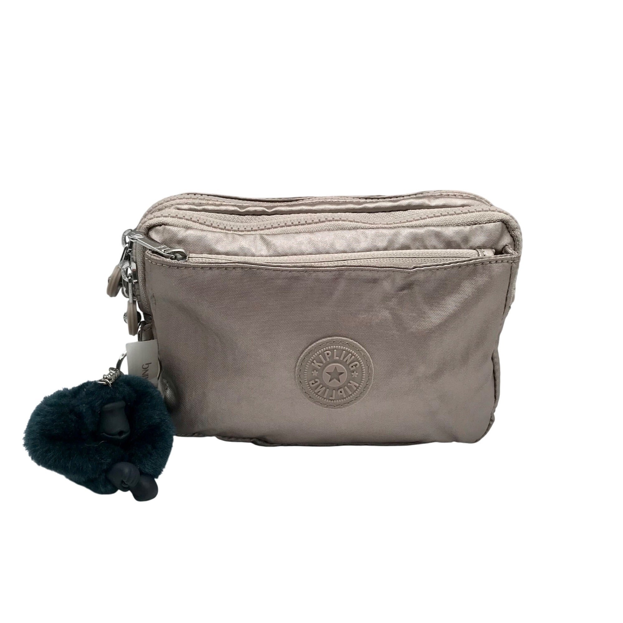 Kipling Metallic Glow Nylon Abanu Convertible Shoulder Bag 