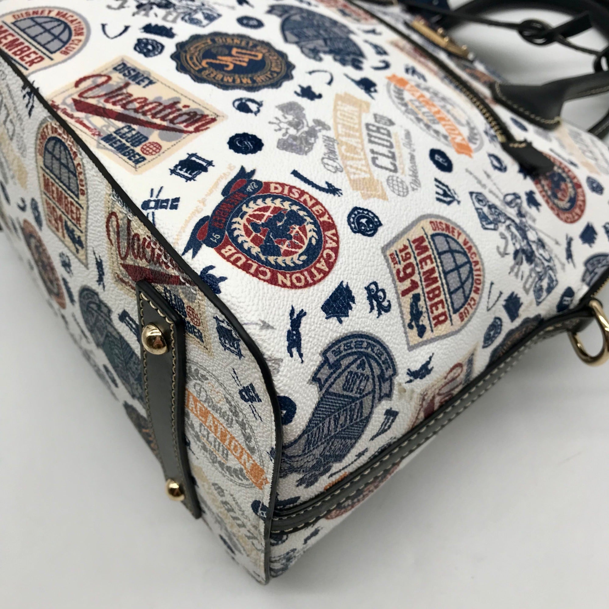 Dooney &amp; Bourke White Pebbled Grain Disney Vacation Club Satchel Bag