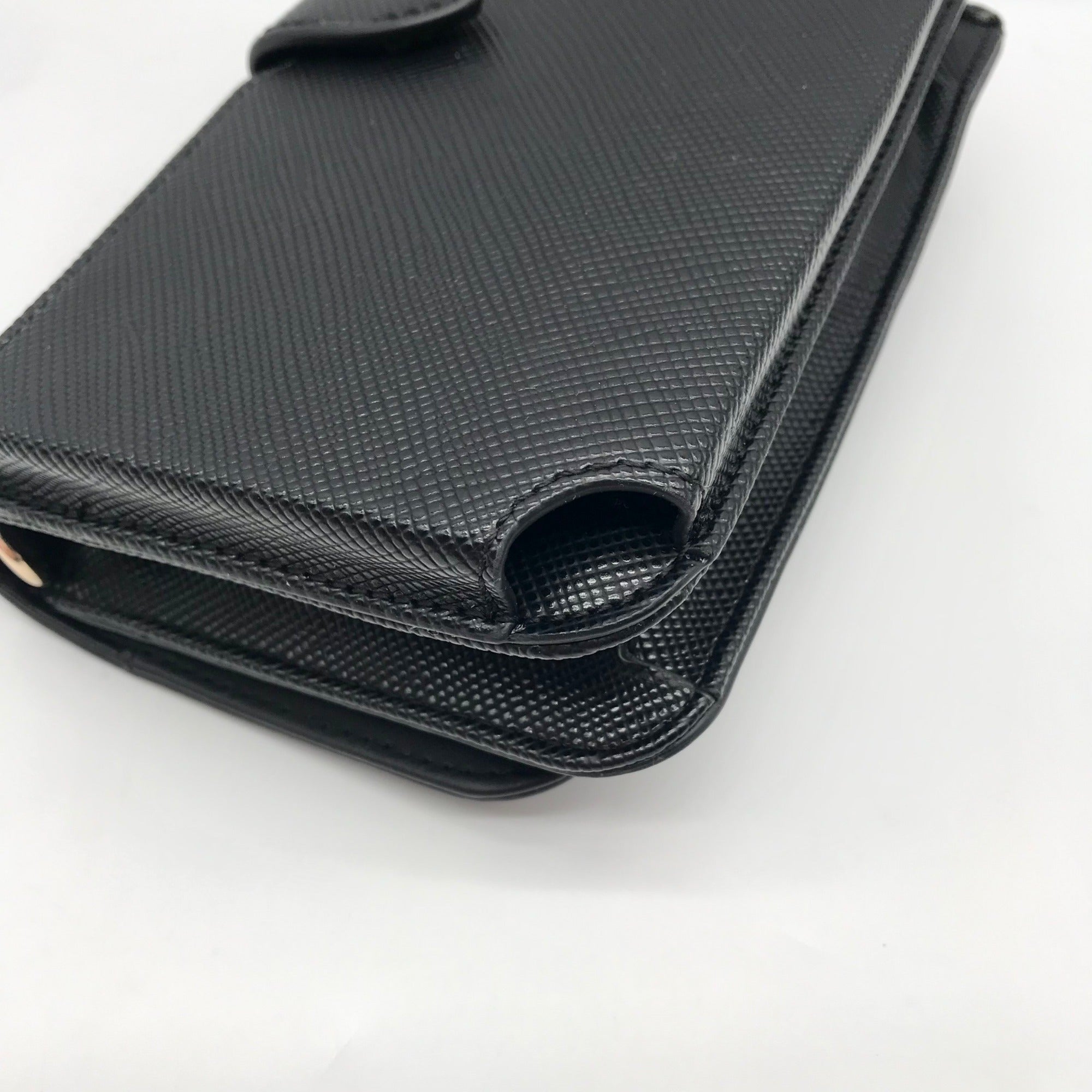 Guess Black Textured Noelle Flap Mini Crossbody