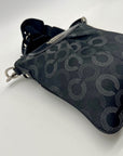 Coach Black Fabric Monogram North And South Crossbody Bag 44394