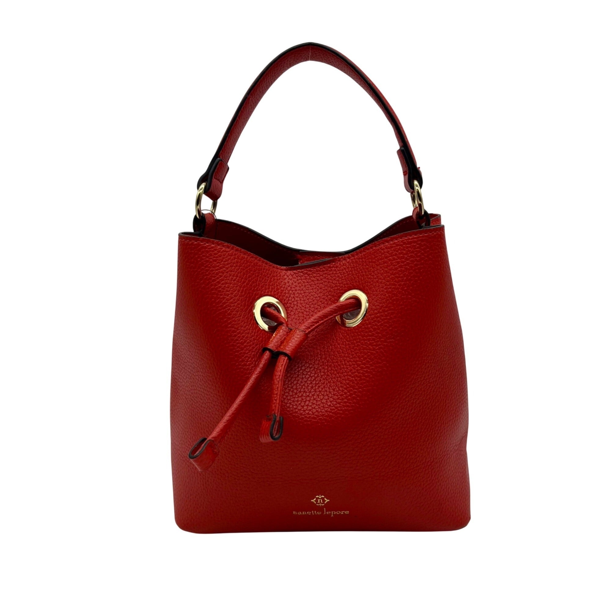 Nanette Lepore Red Drawstring Crossbody Bag
