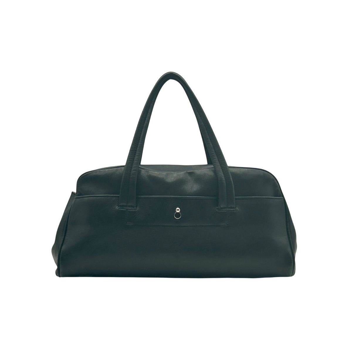 Narciso Rodriguez Black Leather Bowler Satchel Bag