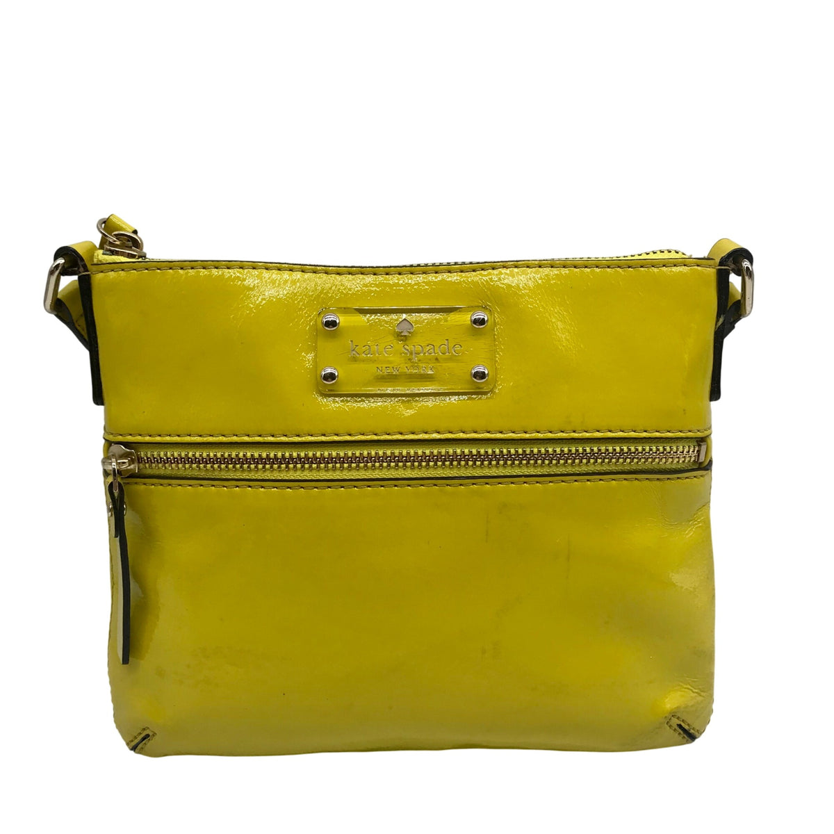 Kate Spade Yellow Leather Tenley Flicker Crossbody
