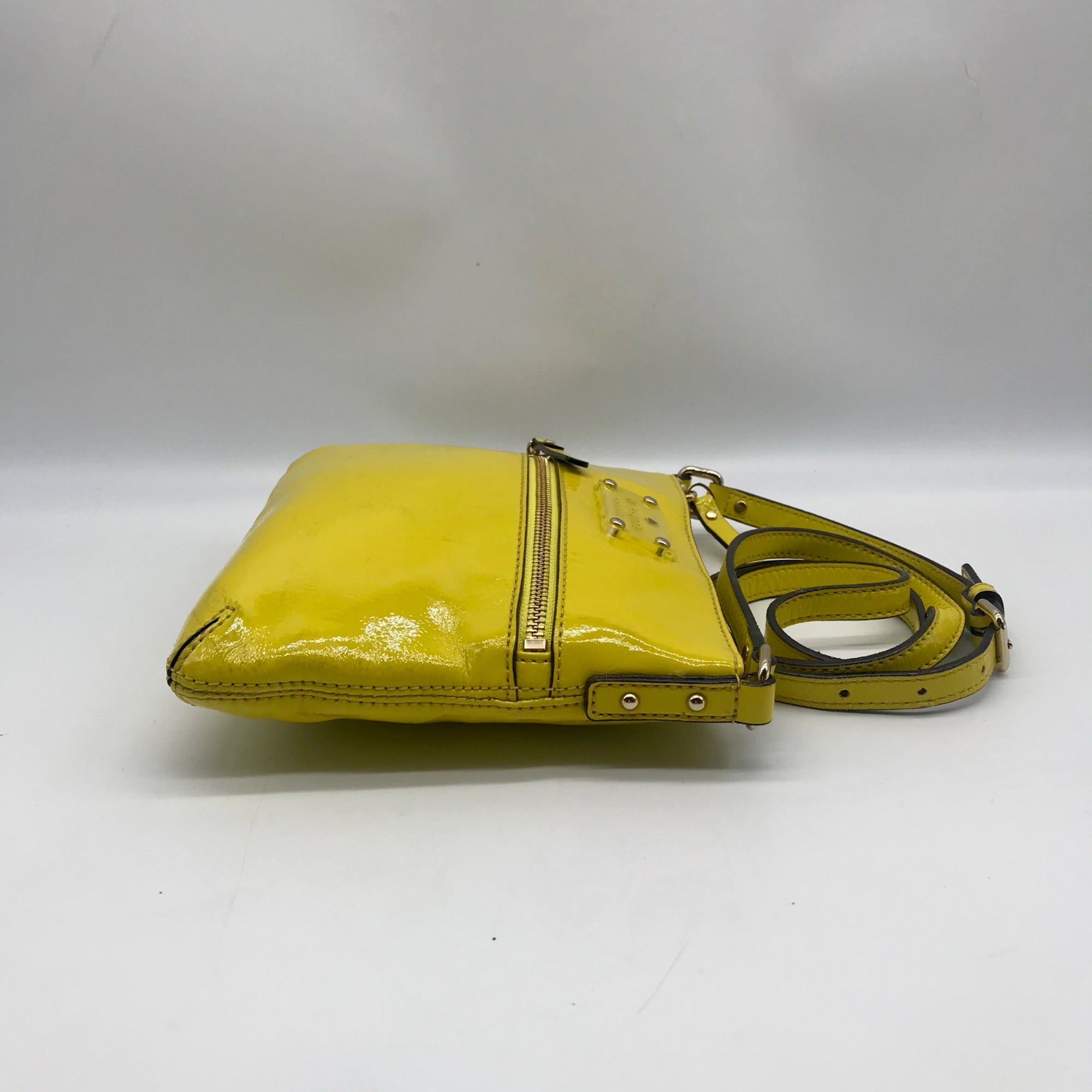 Kate Spade Yellow Leather Tenley Flicker Crossbody