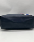 Tory Burch Navy Leather Kerrington I Love You Crossbody Tote