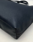 Tory Burch Navy Leather Kerrington I Love You Crossbody Tote