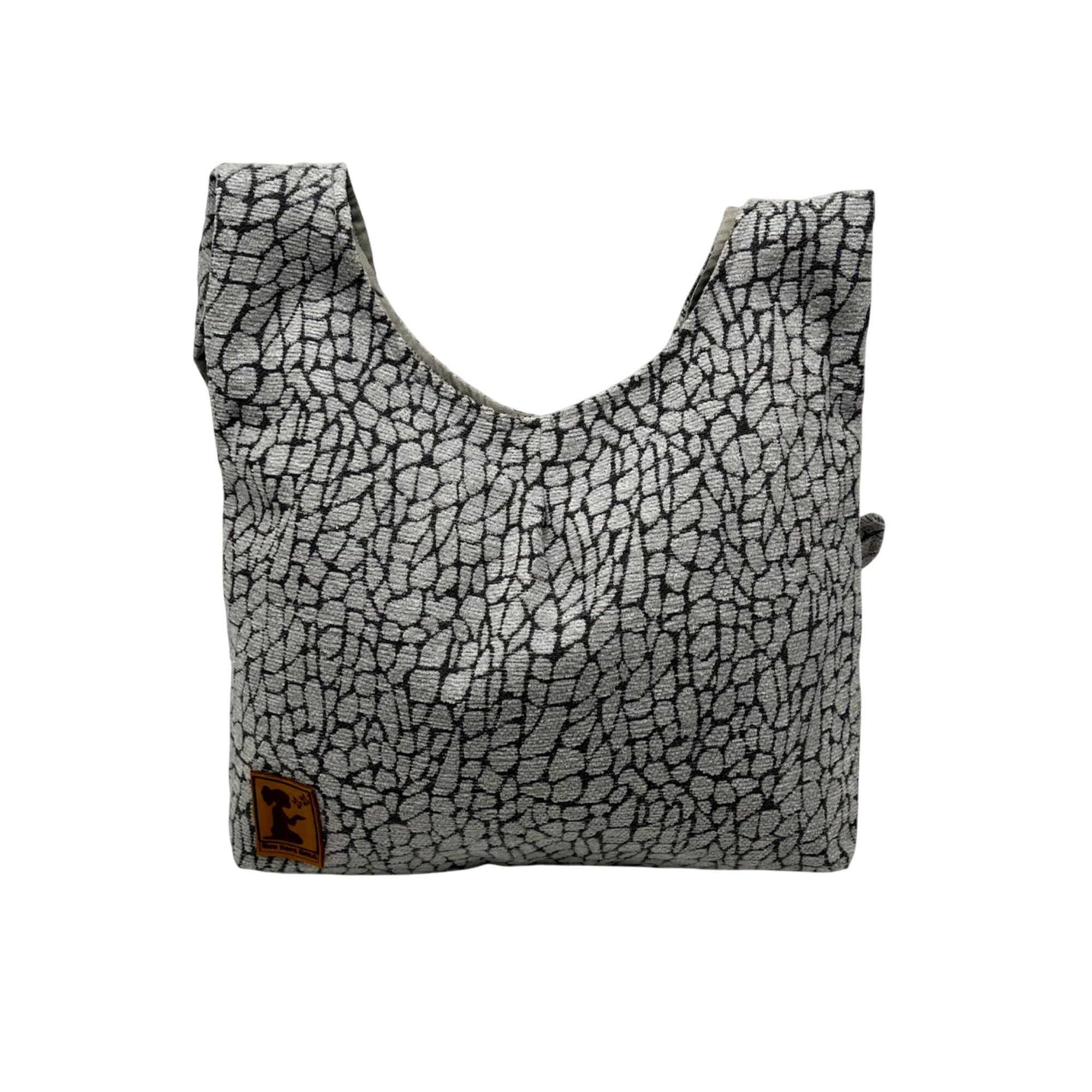 New Hope Girls Grey Croc-textured Hobo Bag